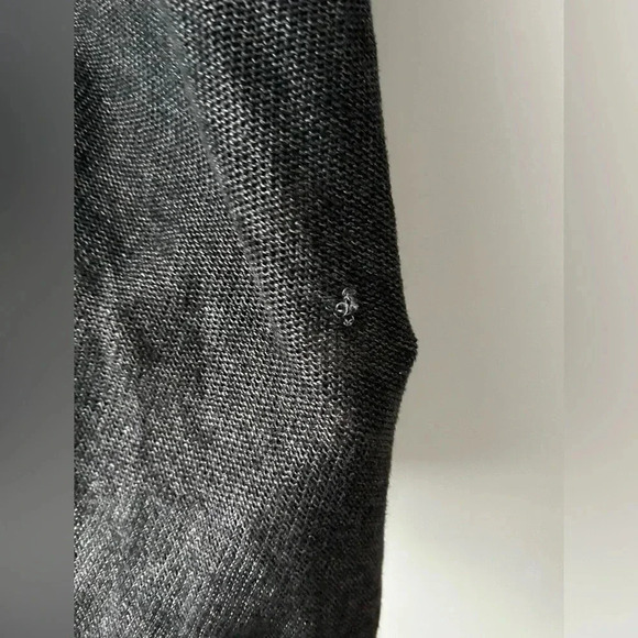 Eskandar linen  open front cardigan sweater - Picture 13 of 15